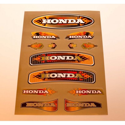 Наклейка Honda золотая